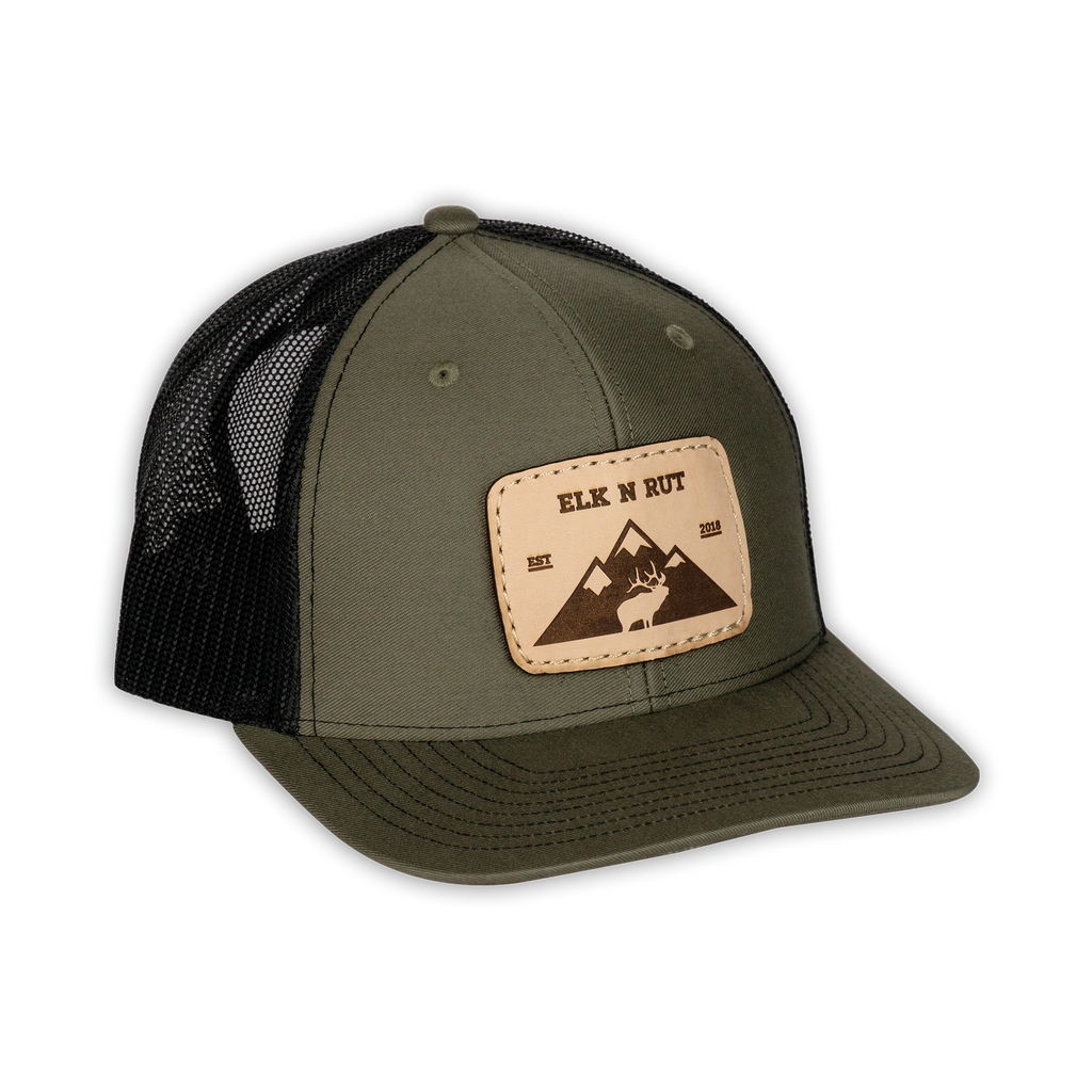 Glassin' Green & Black Snapback Hat Front | Elk N Rut Apparel | Elk In Rut