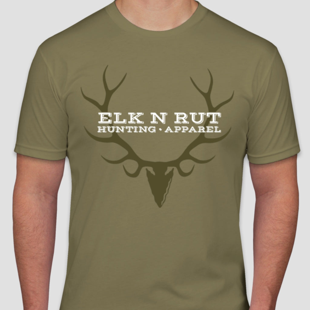 The Traditional Elk Tee - Olive Green
