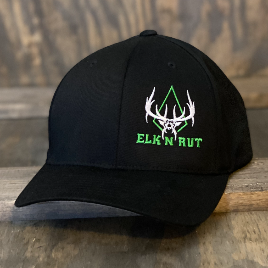 Screaming Bull Elk Hat - Black FlexFit